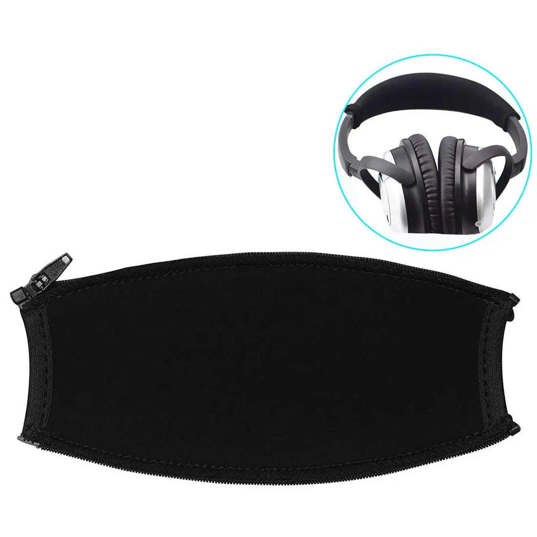Sostituzione Della Copertura Della Fascia Qc35 Per Bose Quietcomfort Qc 35 Qc 15 Qc 2 Protezione Della Fascia Delle Cuffie (Nero + Nessun Strumento Ne