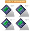 Neoteck Digital Inclinometer 4*90 Degree Magnetic Spirit Level Angle Finder Gauge Level Box Protractor Meter Tilt Measure Tool 2