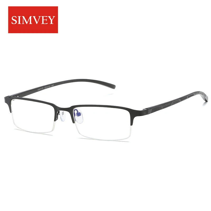 Simvey Korean Blue Light Glasses Women Men Half Frame Computer Glasses