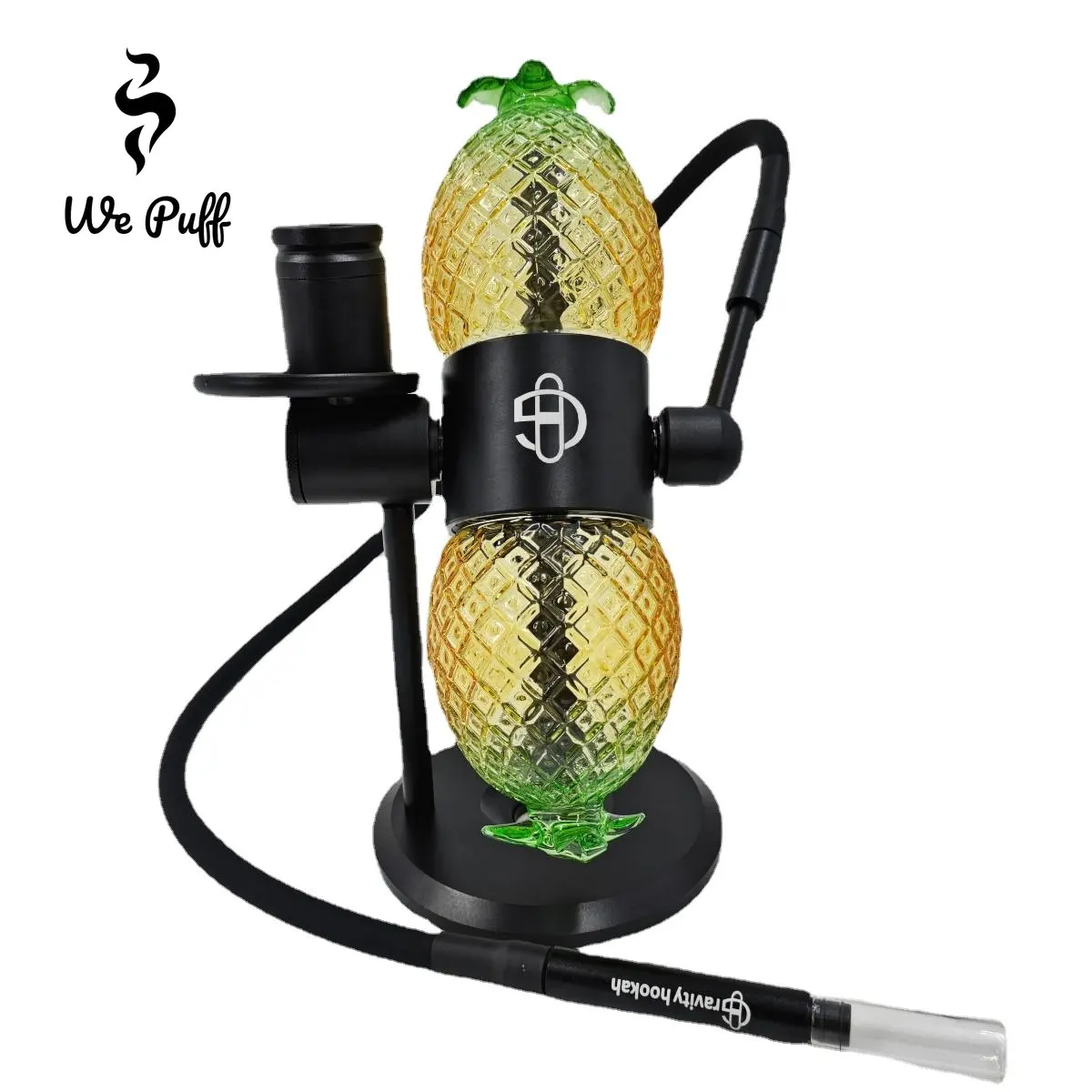 WE PUFF Gravity Hookah Set with Chicha Complet 360° Rotating Pineapple