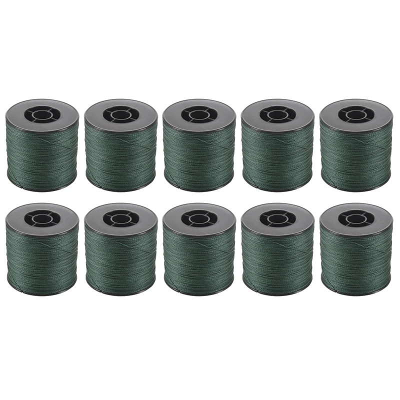 

10X, 500M 100LB 0.5Mm Super Strong Braided Fishing Line PE 4 Strands Color:Dark Green