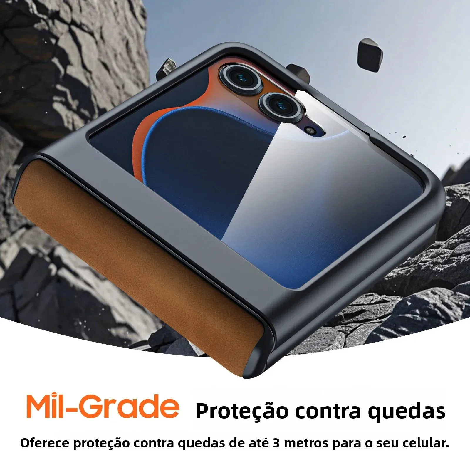 Luxury Suede Leather Texture Case with Magnetic Hinge and Built-in Screen Protector