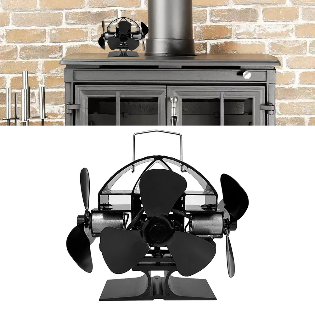 Energy Saving Heat Powered Fireplace Fan Electricity Free Fan Efficient Heat Distribution High Temperature Resistant