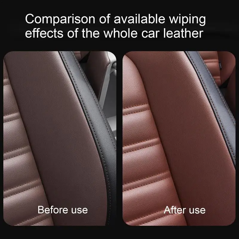 80PCS Leather Conditioning Wipes for Car Multi-purpose Car Leather Restoration Cleaning Wipes Leather Bags Shoes Car seats Wipes