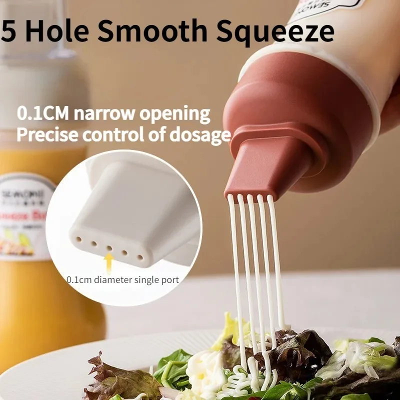 Porous Squeeze Sauce Bottle, Tomato Honey Salad Dressing Container, Barbecue Oil, Kitchen Seasoning Dispenser, Practical