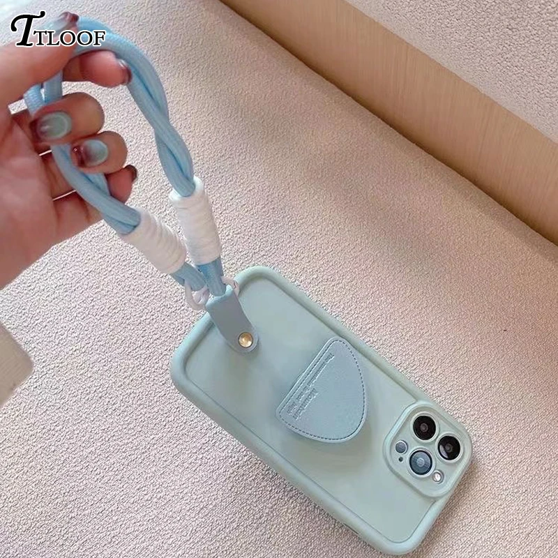 Versatile Crossbody Lanyard Wrist Strap Soft Silicone Phone Case