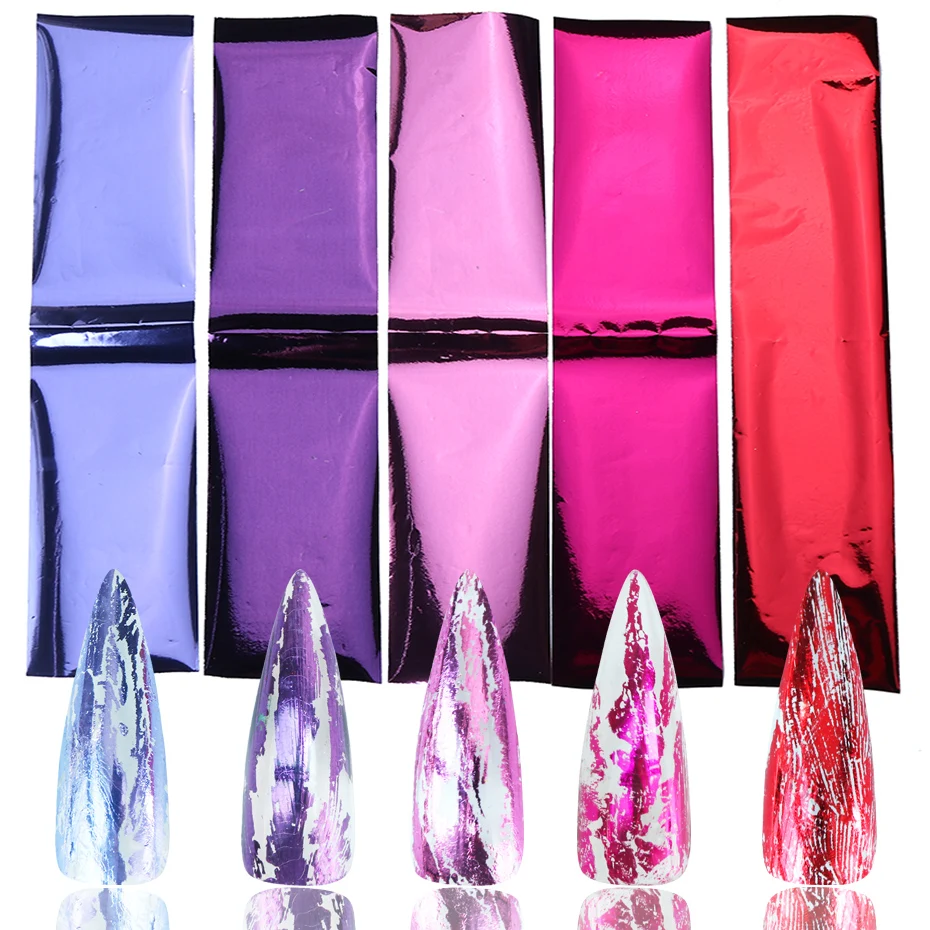 Nail Stickers Metallic Mirror Holographic Nail Art Decoration