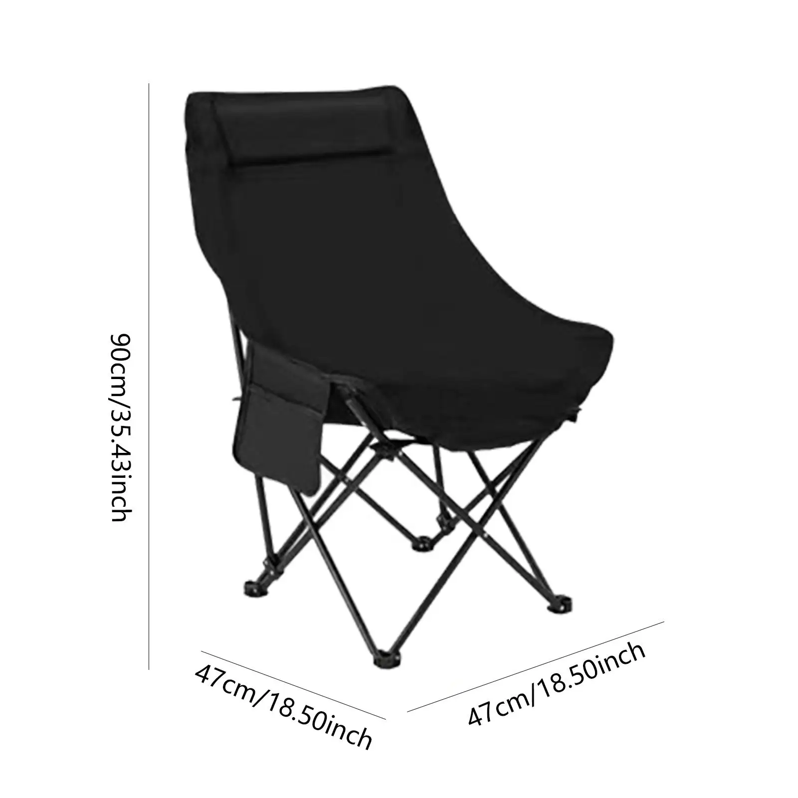 Folding Chair Camping Gear Compact Tear Resistant Easy to Use Space-saving
