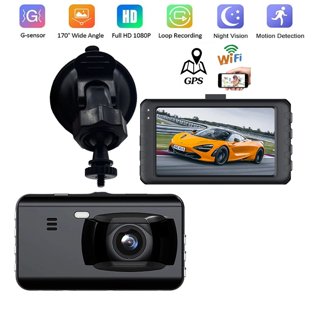 

Car DVR WiFi Full HD 1080P Dash Cam Rear View Vehicle Camera Video Recorder Night Vision Auto DVRs Dashcam GPS Car Accessories