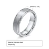 Vnox 6mm Matte Surface Ring for Men, Classic Stainless Steel Wedding Band, Unisex Basic Plain Tail Ring 4