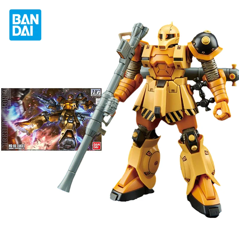 

Bandai Original Gundam Model Kit Anime Figure HG 1/144 MS-05 ZAKUI Action Figures Old Zaku Animated Version Toys Gifts for Kids