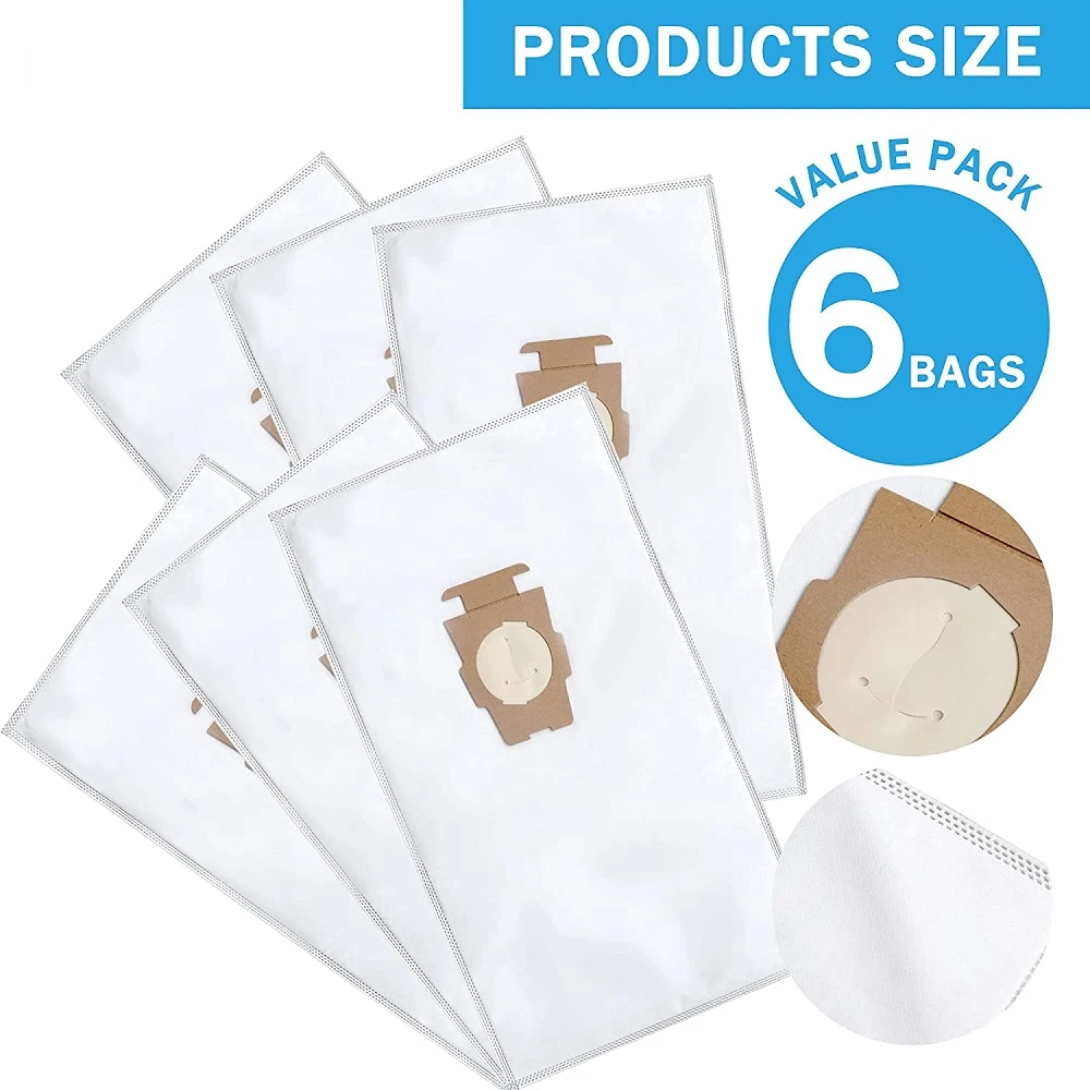 Plus Vacuum Bags 205811 Replacement - 6 Bags + 2 Belts For KB Sentria, Sentria II, Avalir I, II