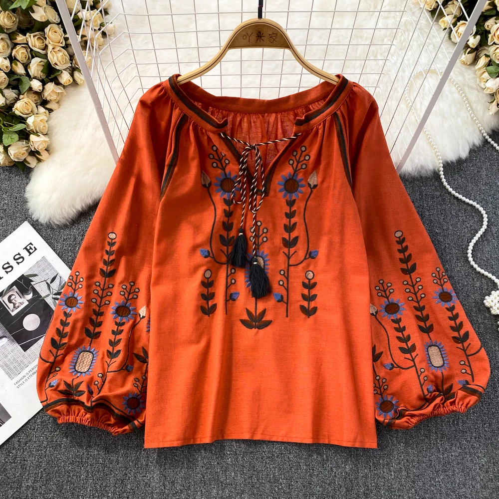 トップス DAIRIKU Couple Border Embroidery Tee DAIRIKU Couple Border Embroidery Tee