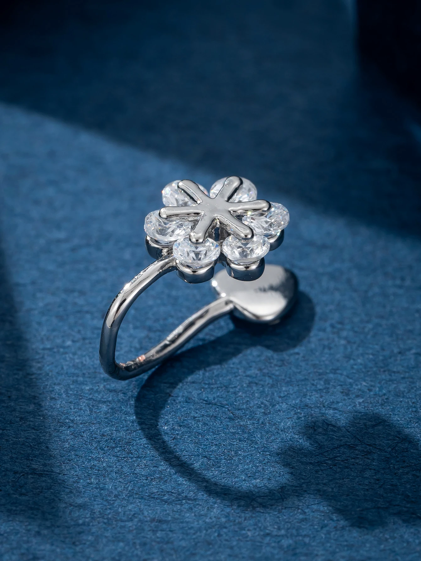 Sweet Mini Cubic Zirconia Flower Ladies Ear Clip