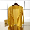 ALSEY Miyake Pleated Solid Color Cardigan Tops Women's T-shirt Summer New Loose Shirts and Blouses Aesthetic Clothing Loose 3