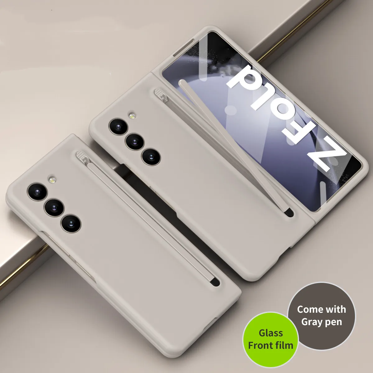 

Чехол для телефона samsung z fold5 S, чехол-ручка для Samsung Galaxy Z, складные чехлы с 5 фотоэлементами, Противоударная стеклянная пленка, складные чехлы