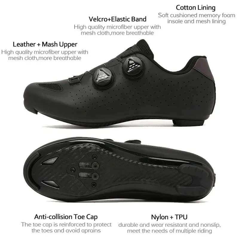 Men Speed Cycling Shoes Mountain Bike Footwear Women SPD Bicycle Shoe MTB Racing Sneaker Flat Route Cleat Road Bike Shoe Sneaker
