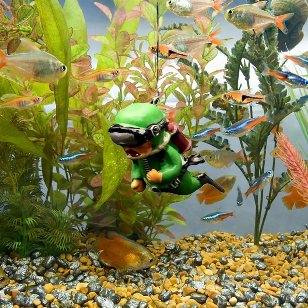 Ornamento Decorativo In Resina Simpatico Acquario Subacqueo Galleggiante Acquario Paesaggistica Mondo Subacqueo Simulato