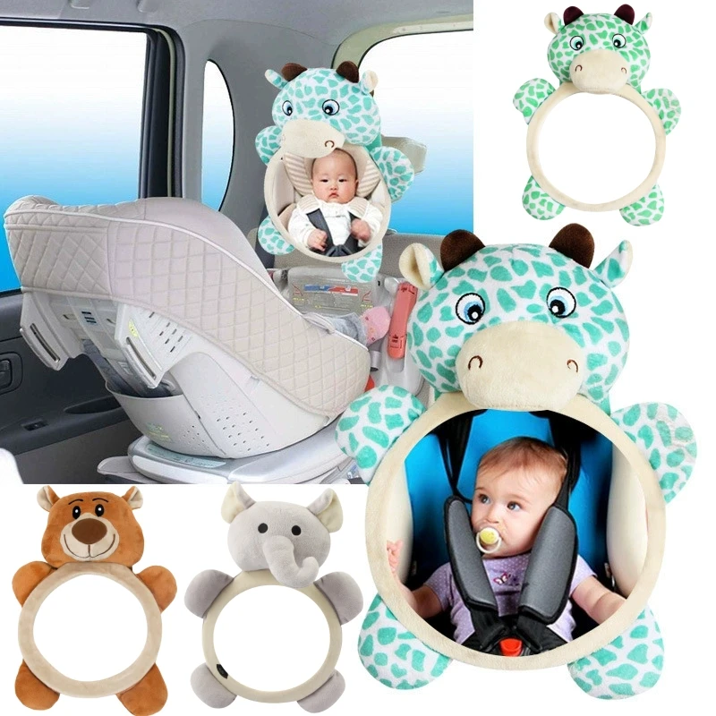 Cute Baby Car Mirror Safety Car Seat Mirror Rear Facing Cars Seat Wide Crystal Clear View Shatterproof Kids Monitor