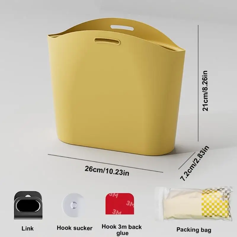 Foldable Car Organizers for Waste Management, Hangable Silicone Trash Receptacle F0I5