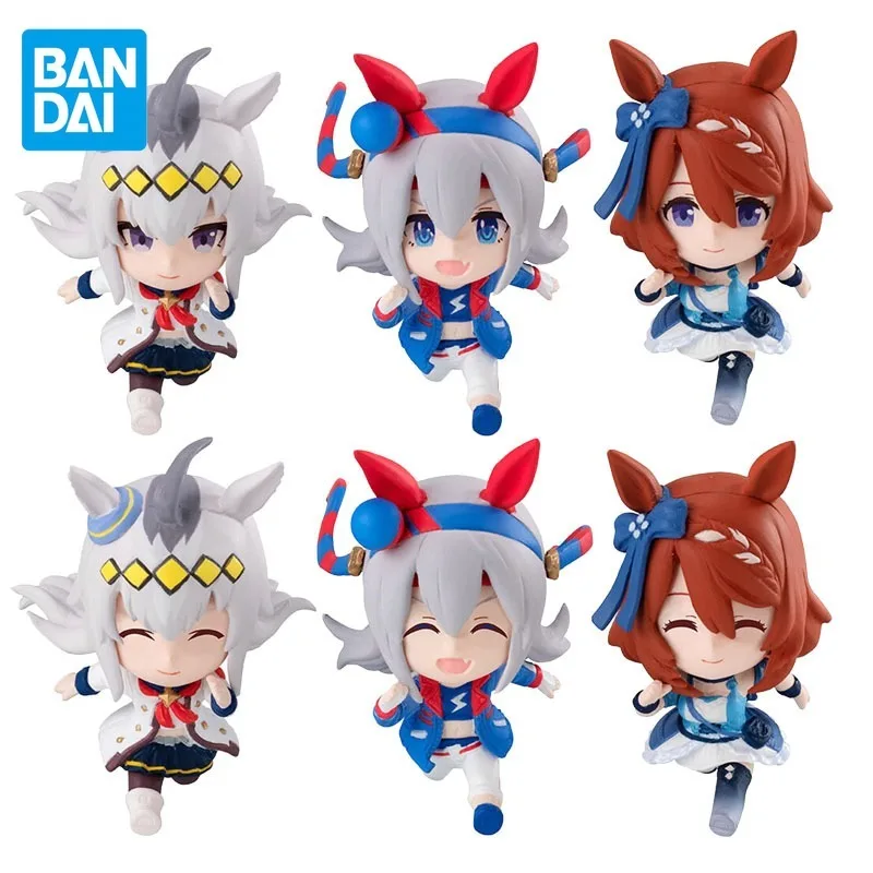 

BANDAI Original Gashapon Pretty Derby Anime Figure Running Team 3 Oguri Cap Action Figure Christmas Ornament Gift Toys for Kids