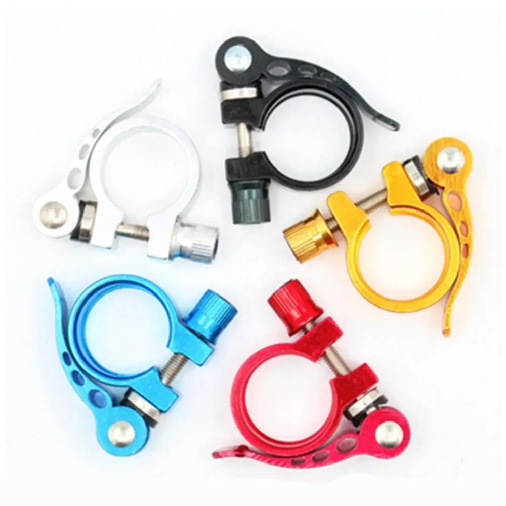 Bike Seatpost Clamp MTB Quick Releas Ultralight Aluminium Alloy Bicycle Seat Post Mount 25.4/28.6/31.8/34.9mm Cycling Accessorie bike seatpost clamp