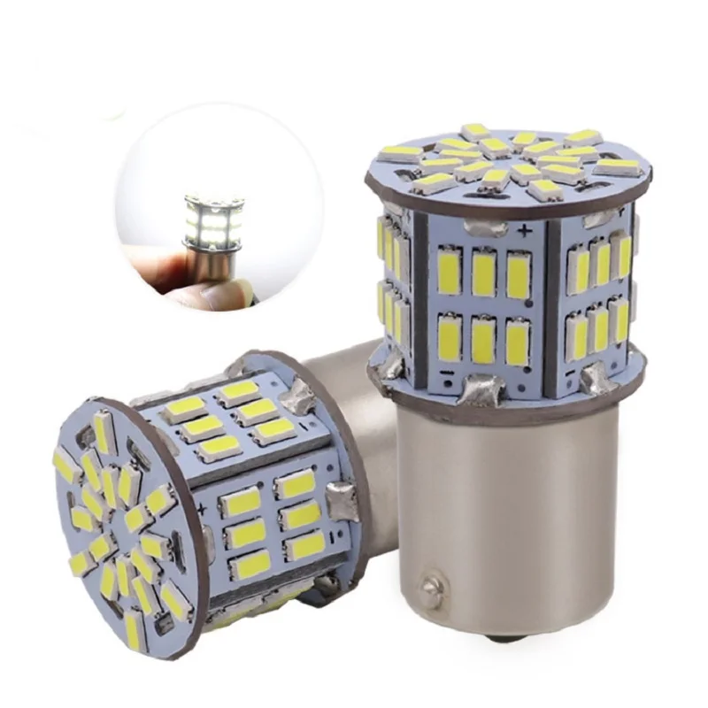 12PCS 1156 1157 BA15S 7506 1141 1003 1073 3014 54 SMD LED Light Car Interior RV Camper Tail BackUp Bulbs White 12V DC | Автомобили и