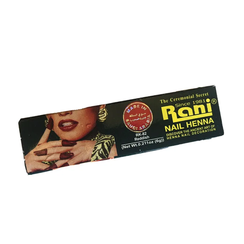 Original RANI Nail Henna Mendhi Mehendi Red Polish Dye Durable long lasting Muslim Makeup 1 Tube