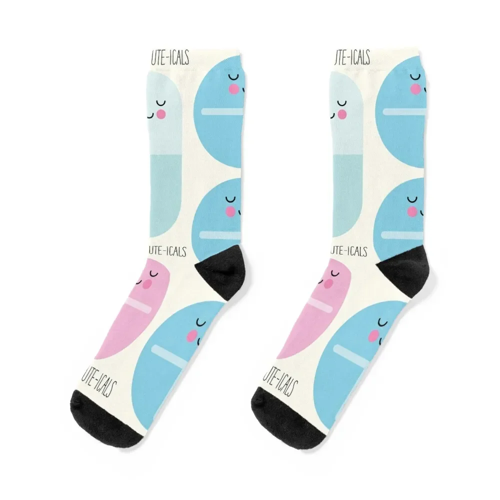 

Pharma-cute-icals blue Socks Run Novelties Men Socks Luxury Brand Women's