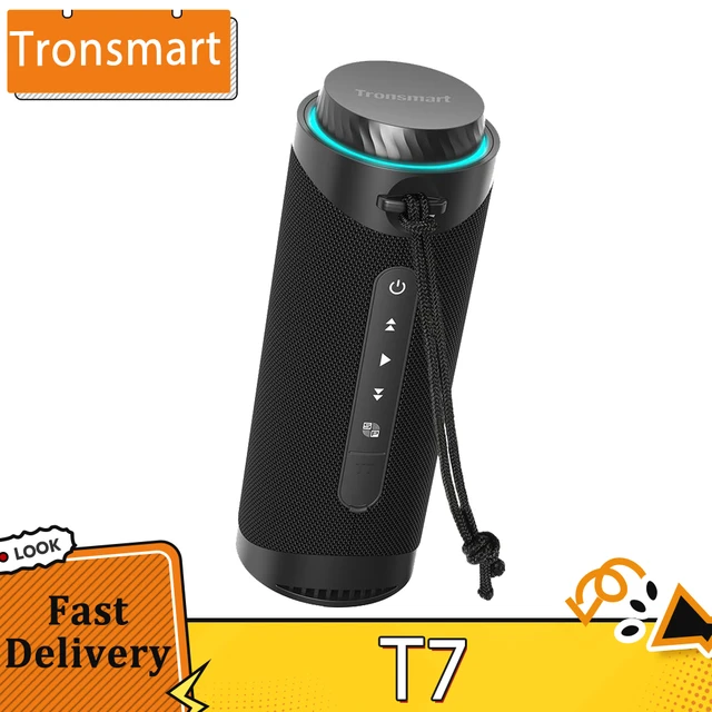 Tronsmart T7 Portable Bluetooth Speaker with LED Lights, 30W Output,  SoundPulse, TWS, ATS2853, IPX7 Waterproof, Custom