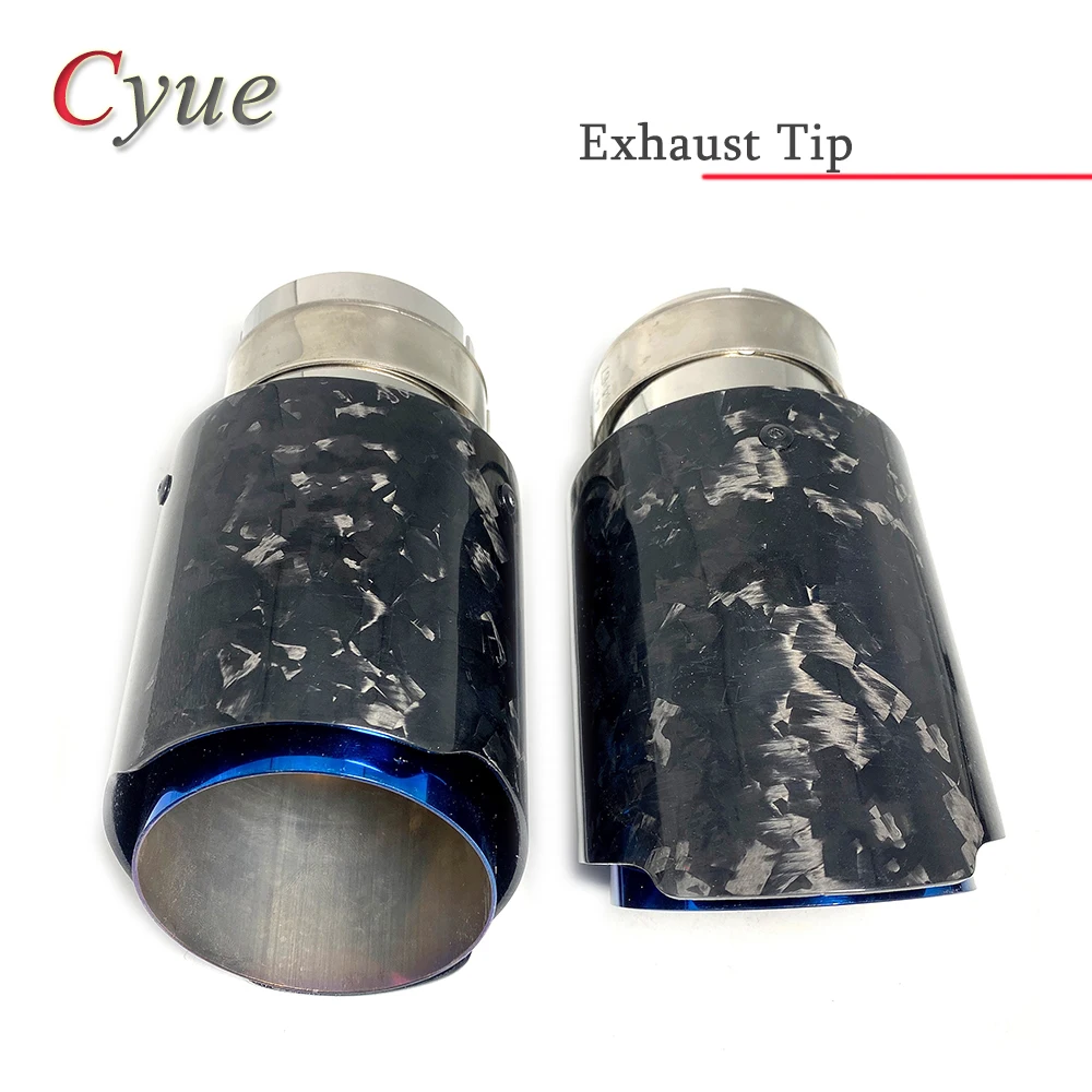 1PCS Car Glossy Carbon Muffler Tip Exhaust System Universal