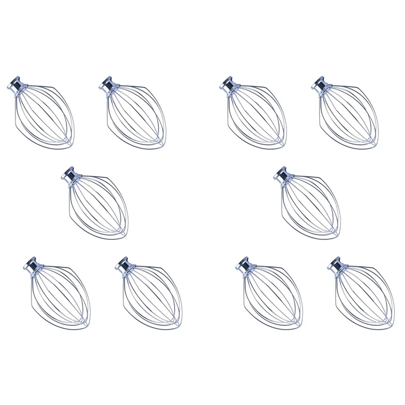 10X Wire Whip Attachment Per Mixer Con Testa Inclinabile Per Kitchenaid K5Aww 5 Quart Ksm50, Ksm5 Agitatore Per Crema Per Uova