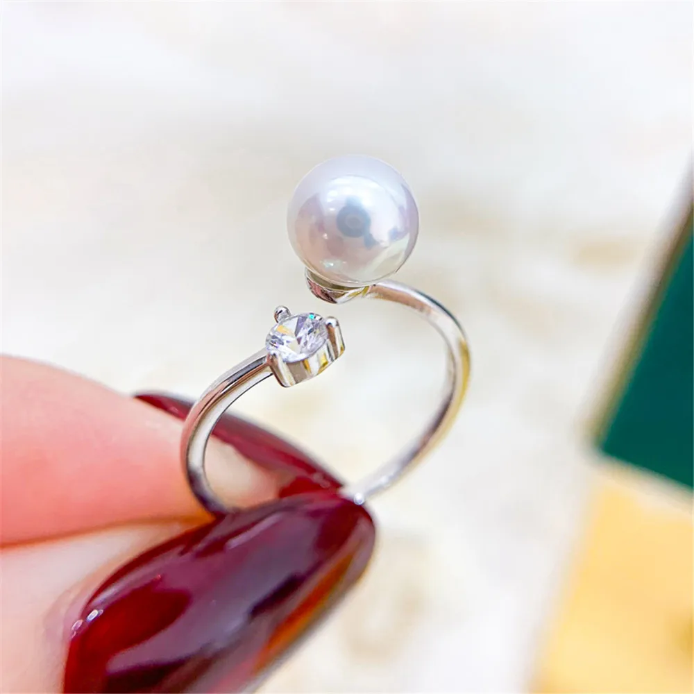 

35 Style S925 Sterling Silver Ring Accessories Settings Adjustable Blank Pearl Ring Setting Base For Women Diy Jewelry Making