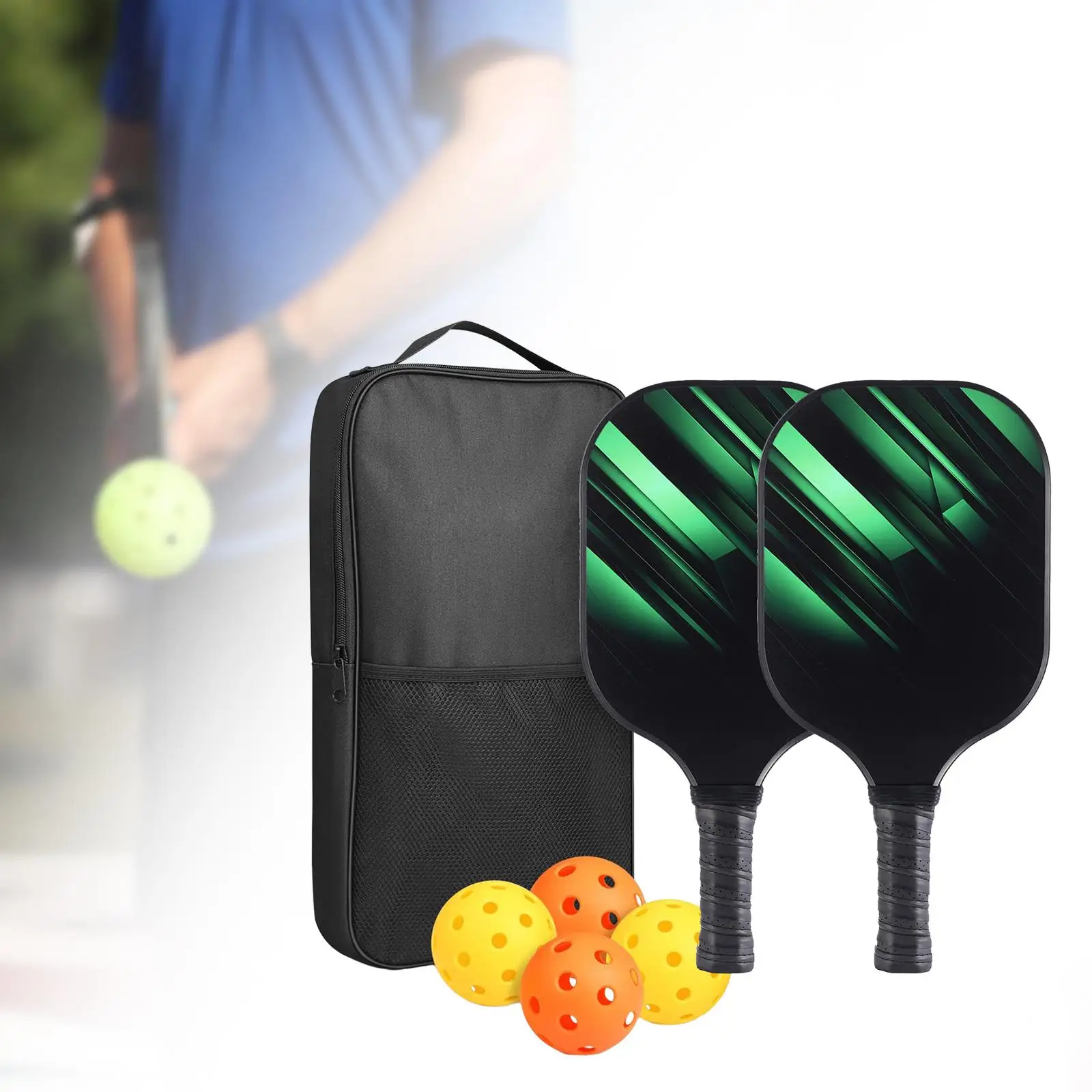 

Pickleball Paddle Set Professional Training Equipment Pickleball Racquets Set for School Exercise Indoor Training Outdoor