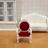 1Pcs 1/12 Dollhouse Mini Sofa Stool Chair Pillow Furniture for Dollhouse Decor 6