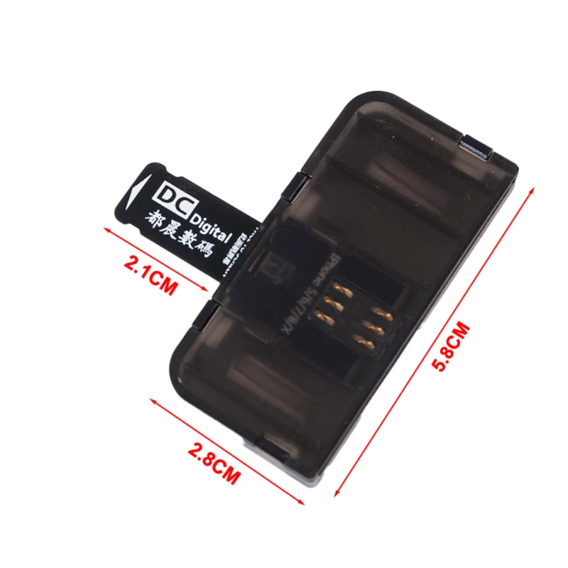 1Pcs SIM Card Adapter SIM Card Reader Mini Nano for iOS Phone 5/6/7/8/X (Plug&Play) Moble Phone Accessories
