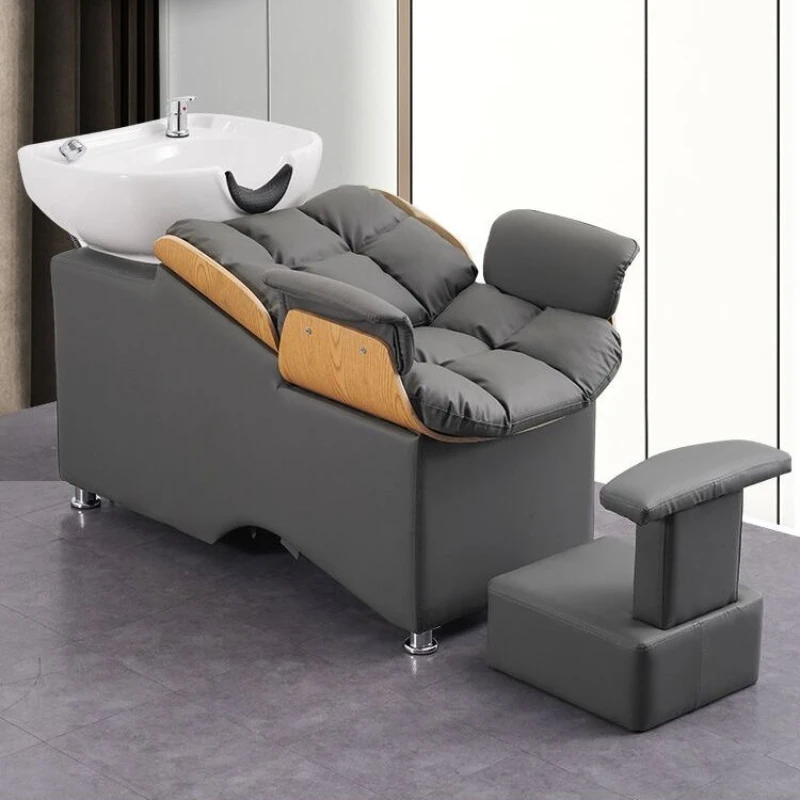 

Hairstyle Pedicure Shampoo Chair Head Hair Spa Shaving Treatment Shampoo Chair Washbasin Cadeira Beauty Furniture LJ50SC