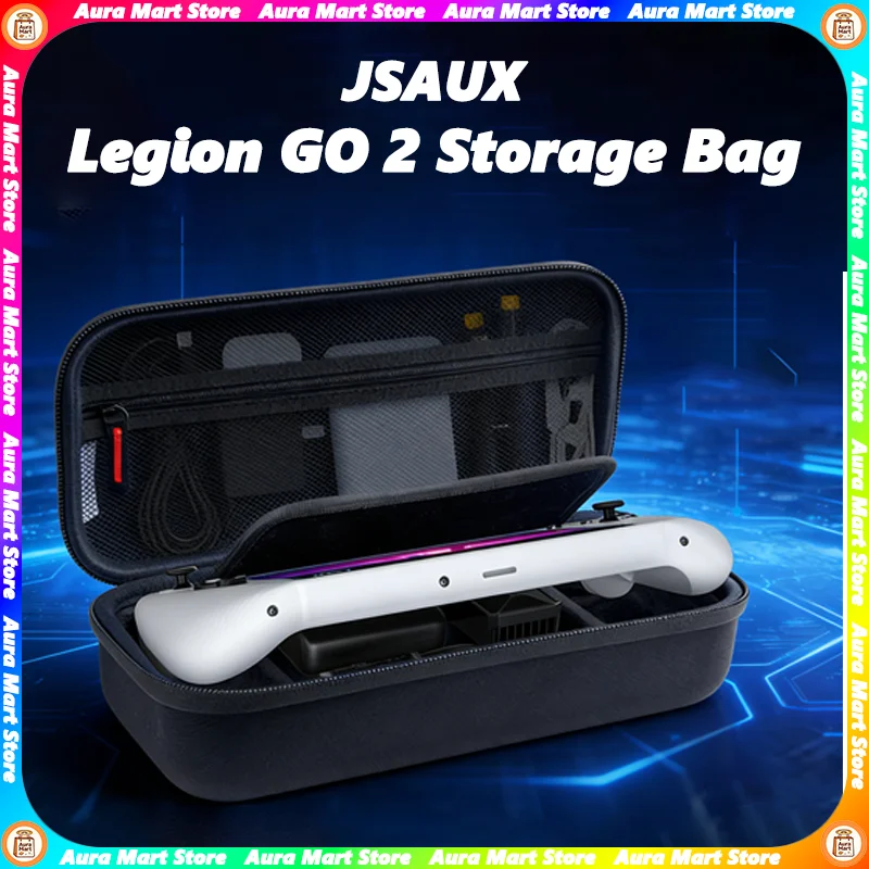 JSAUX Legion GO 2 보관 가방 900D 울 펠트 낙하 방지 초박형 내압 게임 카드 보관 하드 케이스 액세서리