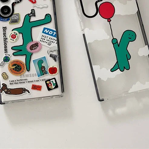 

Cartoon Dinosaur Transparent Case for Samsung Galaxy S20 S21 S22 S23 Ultra S20+ S21+ S22+ S23 Plus Cover Protective Shell