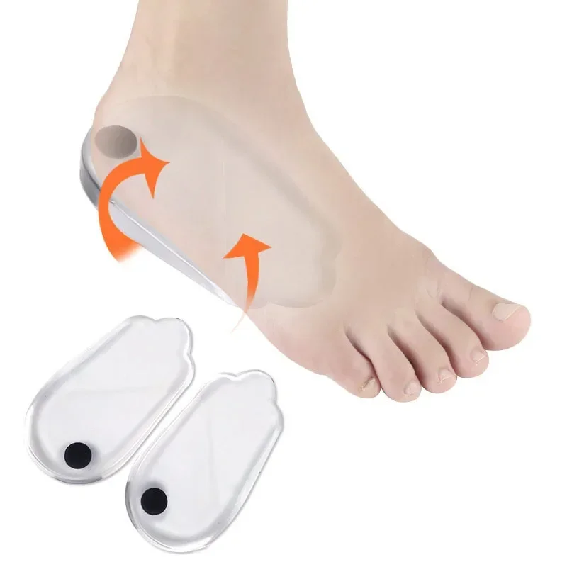 Shoe Insoles 2pc Magnets Silicone Gel Orthopedic Insoles Heel Pad For Men Women Legs Knee Correction