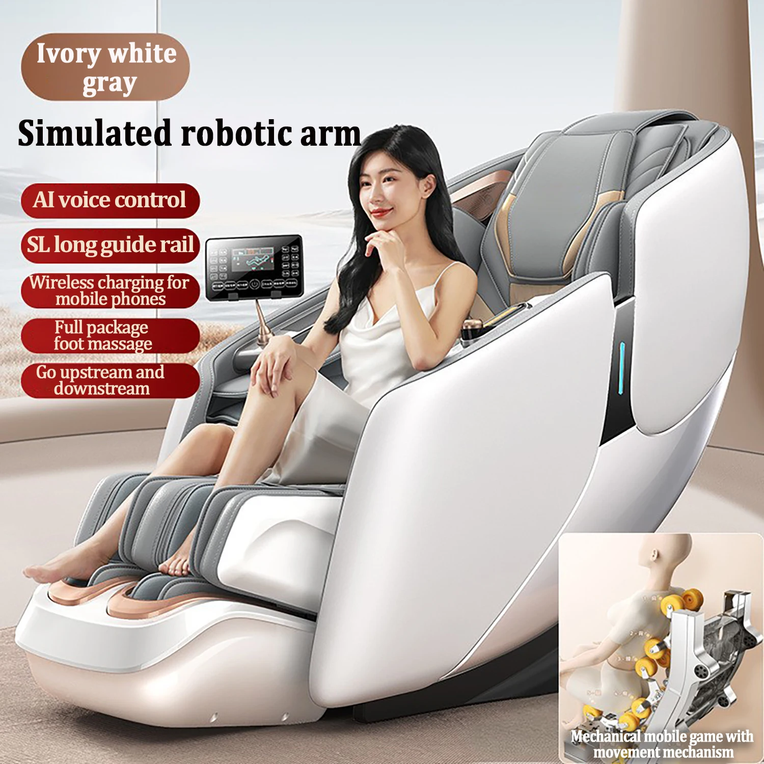 electric massage chair full body Automatic Zero Gravity Heating Massage Chair with Bluetooth Music Massage Roller sofa hot sale 5