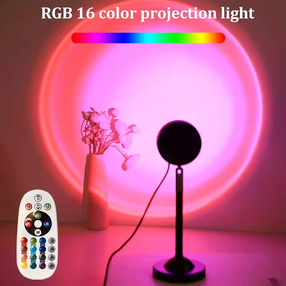 รูปสินค้า โคมไฟ RGB 16 สี เปลี่ยนสีได้ ห้องนอน ไฟกลางคืน