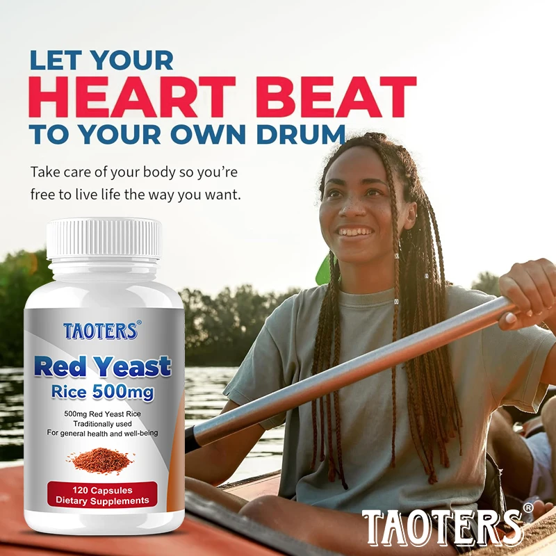 Red Yeast Rice 500mg Vegetable Capsules, Healthy Cholesterol, Supports Healthy Blood Sugar, Cardiovascular and Cardioprotection