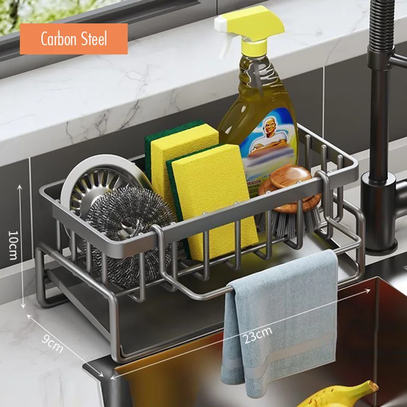 Kitchen Sink Drain Rack Organizer ABS Plastic Self-draining Sink Shelf Soap Sponge Holder Dishcloth Towel Rack Filter Basket kitchen storage rack sink sponge rack sink drain rack