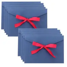 

10Pcs Postcard Envelope with Bow-tie Thickened Envelope for Invitation and Blessing Cards