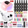 Nail Gel Kit With LED Nail Light Dryer Nail Drill Machine Nail Extension Gel Kit Quick Drying Hands Feet Nail Art Tool Wholesale 3