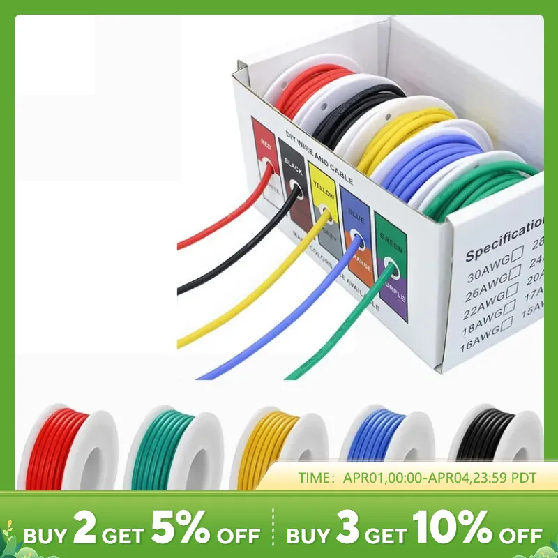 AWG 30 Kupferdraht Verzinnt - 0,25mm Kern, 200m Rolle Blau