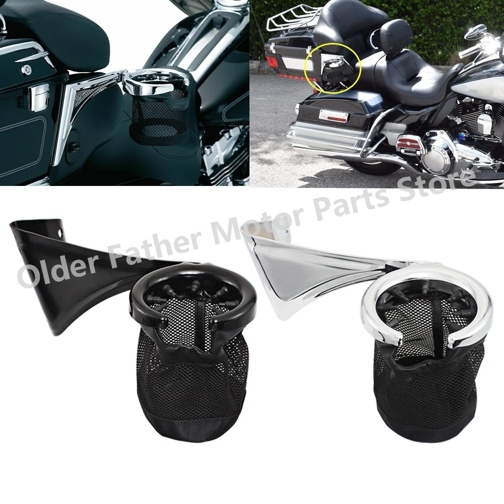 

Motorcycle Passenger Bracket Rear Drink Cup Holder For Harley Davidson Touring Road Glide Electra Glide CVO Ultra Tri 2014-2020