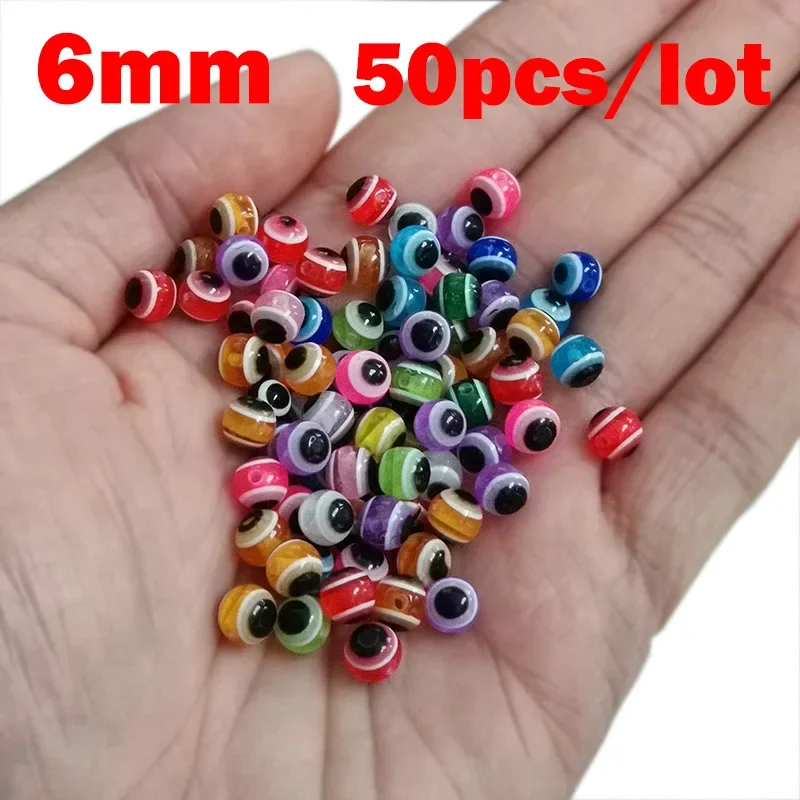 Fishing Beads 50pcs/lot 6mm 8mm Mixed Color Luminous Carolina Rigs Taxes Rigs DIY Kit Bass Tackle