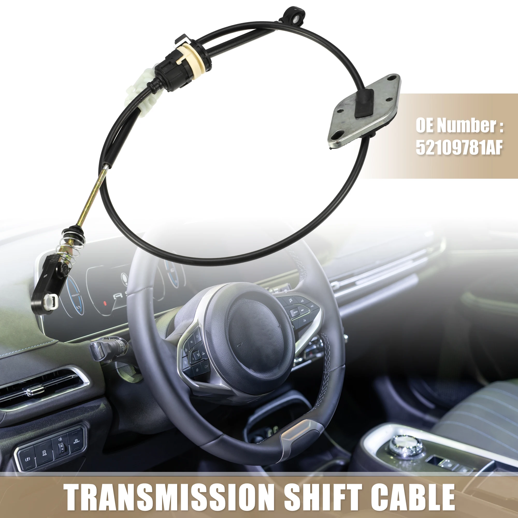 X Autohaux Automatic Transmission Shifter Cable Gear Shift Control Lever Selector Cable No.52109781AF for Dodge Nitro 2007-2011